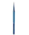 Titanium Alloy Precision Tweezers for Microsoldering and Phone Board Repair, Anti Corrosive Anti Magnetic, 0.15mm Tip, Great for Fingerprint Line, Wire Welding, and Delicate Motherboard Work, Pointed Toe, Compact 2.1 Inch Length, blue titanium tweezers