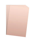Four-pack of Eight By Twelve Inch Single Sided Copper Clad Laminate PCB 1mm FR4 boards for DIY etching and prototyping.