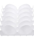 Straight Up Essential Six Piece Bra And Underwear Storage Box With Smart Compartment Layout For Your Closet showing a clear plastic divider for bras.