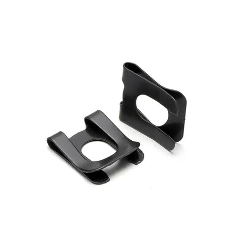 Top Tier 10 To 160 Pcs Manganese Steel U Shape Clips With Elastic Loosening Clamps For Shaft Hardware And Heavy Duty Washers In Black, M4 to M16 clips.