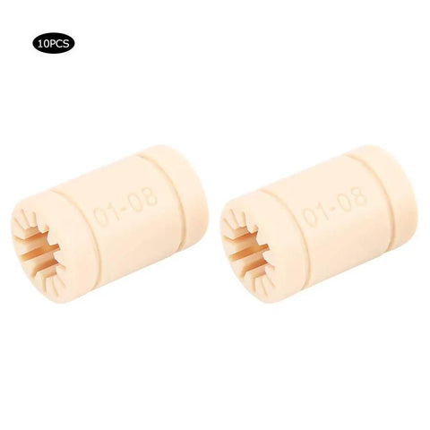 10Pcs LM8UU Bearing Plastic Linear Bushing Set For 3D Printers Dope Solid Polymer Replacement Parts RJMP Compatible