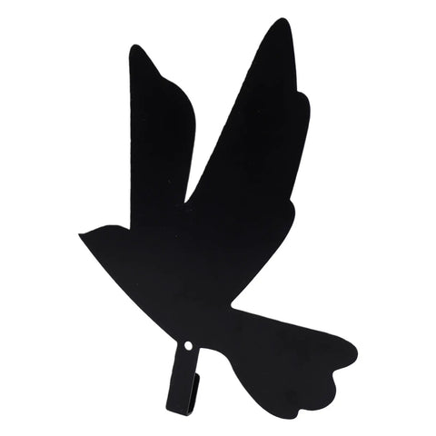 Premium Industrial Cast Iron Bird Wall Hook Hella Tough Metal Key Holder For Entryway, silhouette of bird design.