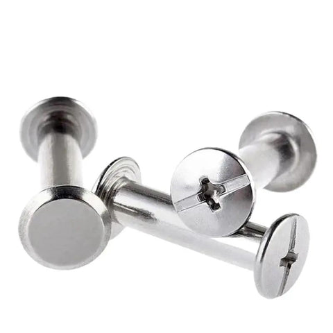 Top Shelf 100 Piece M3 And M4 Chicago Binding Bolts Crafted From Gnarly 304 Stainless Steel smooth threads, showcasing clean finishes.