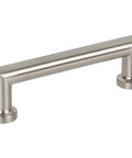Morris Pull Three And Three Quarter Inch Center To Center Brushed Satin Nickel Cabinet Hardware shown in detail