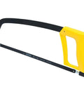 Heavy Duty 12 Inch Hacksaw With High Tension Hand Saw Frame Up To 225 Lbs, 4.375 Inch Cutting Depth shown with yellow handle