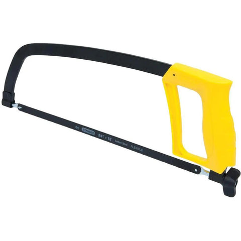 Heavy Duty 12 Inch Hacksaw With High Tension Hand Saw Frame Up To 225 Lbs, 4.375 Inch Cutting Depth shown with yellow handle
