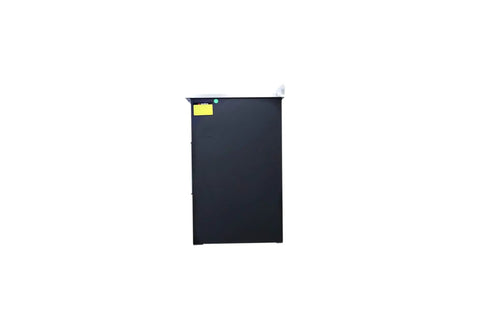 Heavy Duty Steel Tool Cabinet With Ten Locking Drawers And Non Slip Liners Workhorse Grade Workbench Station, side view
