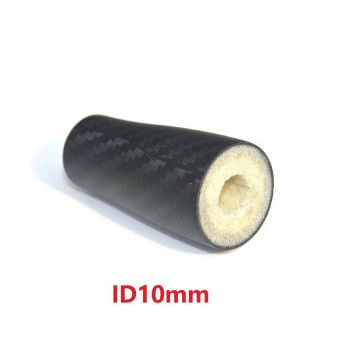 2Pcs 53mm 3K Woven Carbon Taper Grip Handle With PU Inside For Rod Building Component And DIY Rod Repair ID10mm