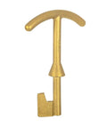 Heavy Duty Solid Brass Water Meter Box Key With An Angled Five Point Five Inch Shaft for easy utility valve access.