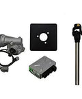 Universal 220W Power Steering Kit For Atv Utv Rock Crawlers And Lawn Tractors With Compact Control Box showing motor, control box, and steering components.