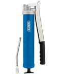 Heavy Duty 500 CC Lever Grease Gun For Bulk Or Cartridge Loading, Handles Stiff To Heavy Grease, with delivery tube and connector.