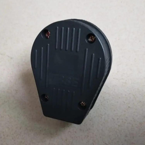 Heavy Duty Flush Mount Power Receptacle Nema 6 30R 30 Amp Straight Blade Outlet with black nylon shell.