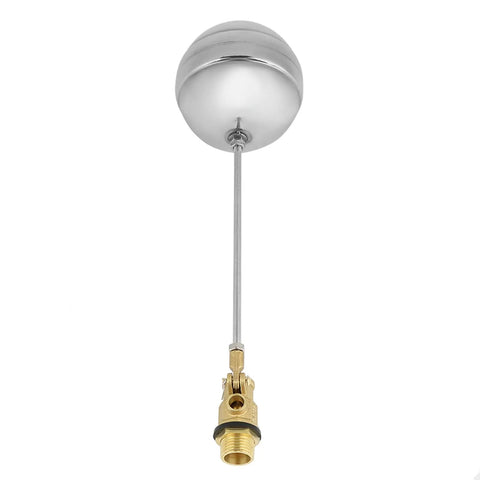 Stainless Steel Float Ball Valve For Water Tank Automatic Water Level Control With Adjustable Float Durable Fittings.