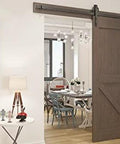 Decorative Interior Sliding Barn Door Hardware Spoke Wheel Kit For 72 Inch Doors In Oil Rubbed Bronze Includes All Mounting Hardware For Easy Installation Perfect For Rustic Gate Shed Or Stall Doors Adds Privacy And Style installed in living room