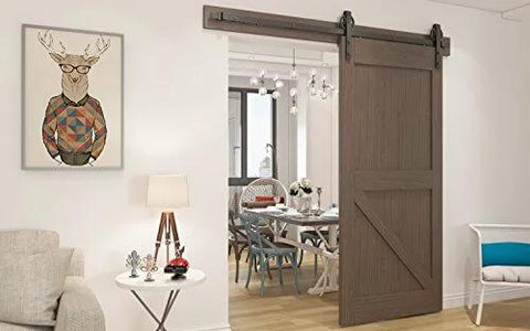 Decorative Interior Sliding Barn Door Hardware Spoke Wheel Kit For 72 Inch Doors In Oil Rubbed Bronze Includes All Mounting Hardware For Easy Installation Perfect For Rustic Gate Shed Or Stall Doors Adds Privacy And Style installed in living room