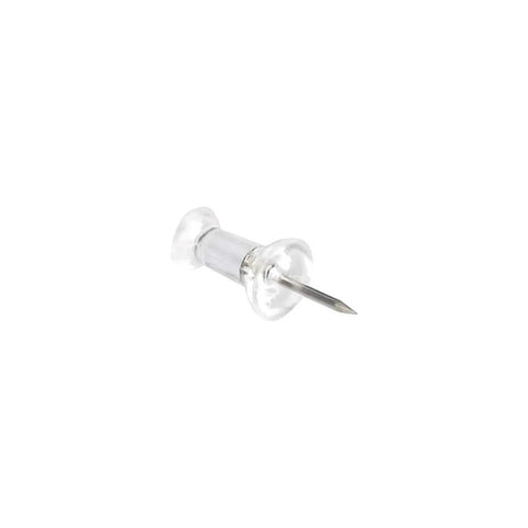 Real Deal Push Pins With Clear Plastic Heads And Built Tough Steel Points For Bulletin Cork Boards Poster Mounting Photos Home Craft Projects 200 Count, clear push pin with steel point.