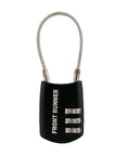 Small Stainless Steel Combination Cable Lock For Overland Truck Racks Custom Combo Code with rubber coated cable and tumbler design.