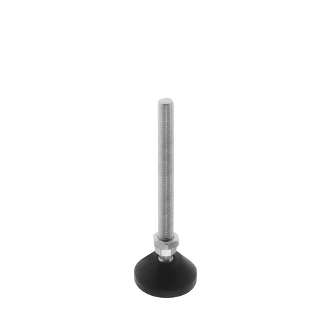 Adjustable Leveling Feet For Furniture Swivel Glides, single item from 4 Pack, nylon and metal construction, front view