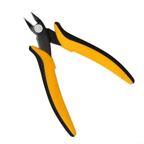 Get The Job Done Right With These Durable Spring Action Diagonal Cutting Pliers. 128Mm wire cutter with yellow rubber grips.