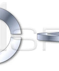 Top Shelf Bulk Of Twenty Thousand M5 Metric Helical Split Spring Lock Washers Rock Solid Zinc Plated Steel Hardware Din 127 Type B, two types showcased.