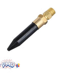 Helium Balloon Filler Regulator With Precise Air Flow For Latex And Mylar Balloons, brass and black tilt-valve nozzle.