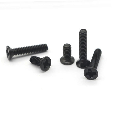 Handy Miniature Screw Set With 18 Different Countersunk Flat Screws for glasses and watches displayed on a white background