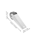 Smooth As Butter Sliding Door Rollers Straight Up Sturdy Barn Door Wheels Heavy Duty Galvanized Nylon Casters close-up with measurements.