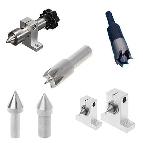 Live Bearing Tailstock Center Thimble With Seat for DIY Lathe Parts and Woodworking High Precision Bearings in multiple views