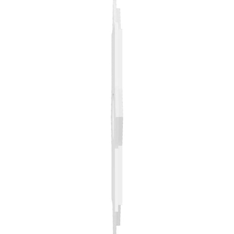 Side view of Axel Architectural Grade PVC Contemporary Urethane Ceiling Medallion 18 Inch Outside Diameter 6 Inch Inside Diameter