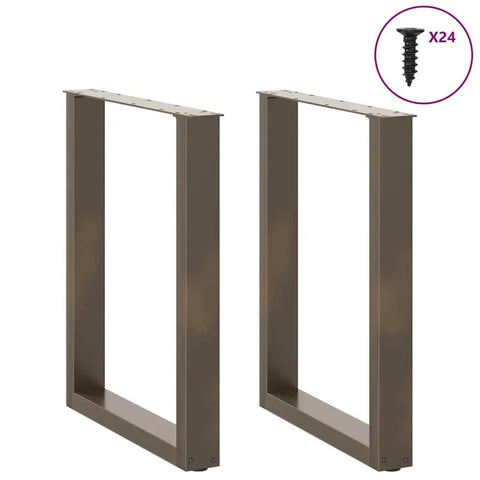 Adjustable Bar Table Legs 2 Pack With Powder Coated Steel Frames Built Tough Leveling Feet For Coffee Tables And Metal Furniture