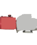Shop Ready Professional Grade 220V 380V 2.2KW Hydraulic Pump Power Unit side view with red and silver casing for car lifts.