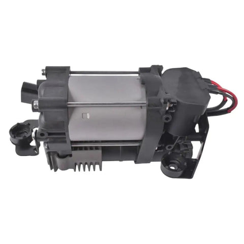 Premium Electric Air Suspension Compressor Pump For Tesla Model S Sedan 2012 To 2017 angled view with wiring attached.