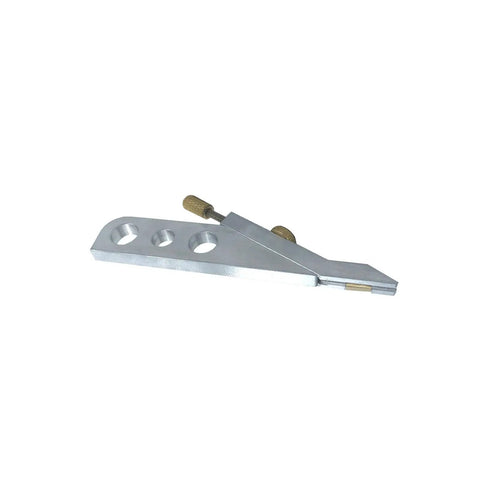 Pro Level Aluminum Guitar Nut Scribe Tool For Spot On String Spacing And Saddle Height Marking angled view on white background