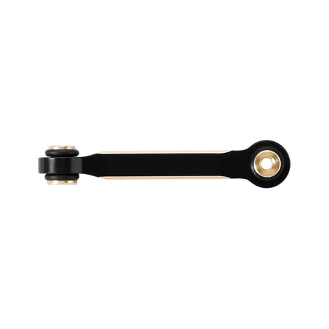 Black Brass Steering Links 14G Upgrade For 1/24 Scale RC Axial SCX24, CNC Machined, Heavyweight Performance, Built To Boost Stability, Easy Direct Replacement, Durable Steering Upgrade For Tough Trails And Precise Handling. Black brass steering link, side view