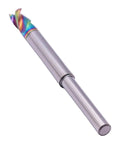 Solid carbide square end mill with rainbow DLC coating, 5/16 in diameter, straight shank