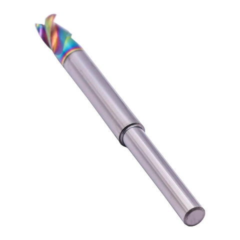 Solid carbide square end mill with rainbow DLC coating, 5/16 in diameter, straight shank