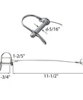 Five Piece Trailer Coupler Pins Set Five Sixteenths By One And Three Quarters Inch With Plastic Coating Tether And Quick Release Ring Zinc Plated Steel Shaft Tongue Pin For Secure Hitch And Loss Prevention