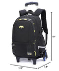 Durable Waterproof Rolling Backpack For Boys Ideal For Elementary And Middle School Students With Wheel Trolley And Removable Compartments