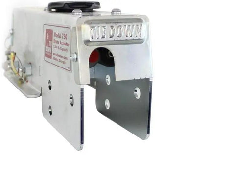 Heavy Duty Surge Brake Actuator For Hydraulic Drum Brakes 7500 Lbs Capacity side view with tough zinc plated finish.