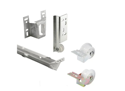 22-5/8 Inch Mono-Rail Drawer Slide Kit in Galvanized Steel, Heavy-Duty Replacement Tracks for Cabinets, Universal Tri-Roller System, 20 Lb Load, Go-To Single Pack, Easy Install and Smooth Glide with track and roller parts