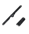 180 Degree Rotatable Lid Hinges, 9 Inch Folding Hinges, Beefed Up Heavy Duty Reinforced 4 Pack For Toolboxes Chests And Storage Lids, Durable Steel Construction With Smooth Operation, black folding hinge set