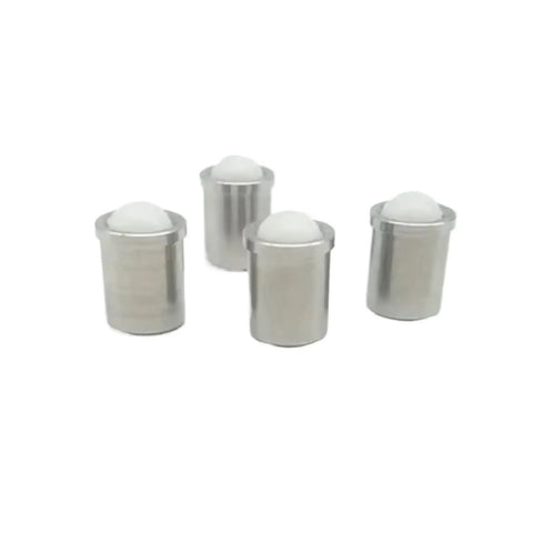 Spring Ball Plunger Set With Tough Nylon Inserts And Heavy Duty Stainless Steel for precise clamping, featuring stainless steel bodies and nylon tips.
