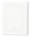 White Wired Doorbell With Two Note Chime Decorative Beveled Edge Design That Fits Any Home Classic Rectangular Grooves Dual Tone Chime