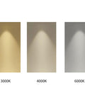 WKNHHL 4 Pack Led Recessed Lighting showcasing different light temperatures: 3000K, 4000K, 6000K adjustable downlight beams.