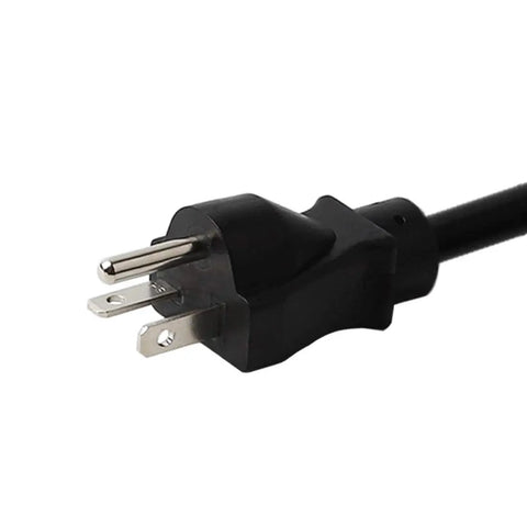 Six Foot 12 AWG 5-20P To 5-20R Heavy Duty Durable Extension Cord UL Listed 20A 125V T Blade Cable plug close-up