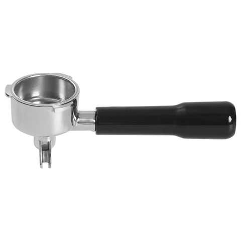 Stainless Steel Espresso Portafilter Handle Replacement For Home Coffee Machines Double Spout Bottomless Design Durable Plastic And Metal Build Easy Install Fits Most Makers Pro Barista Vibe Great For Home Espresso Lovers And Coffee Nerds, side view