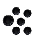 Solid Brass Finger Pull Three Quarter Inch Matte Black Finish Pack Of Six For Bypassing Pocket And Sliding Doors No Nail Required
