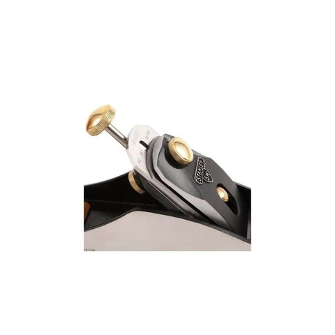 Close-up of No. 4 Smoothing Hand Plane With Extra Thick 1/8 Inch A2 Steel Iron and Norris-Style Adjuster