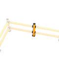 Middle Post for Protective Plastic Guard Rails, 42 Inch Yellow, Bolt On From Either Side to Extend Your Guard Rail System