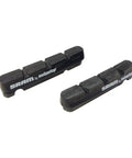 Black SwissStop Road Bike Brake Pad Inserts for Alloy and Carbon Rims with Bolt-In Attachment for Wet Weather Braking on Road Calipers.